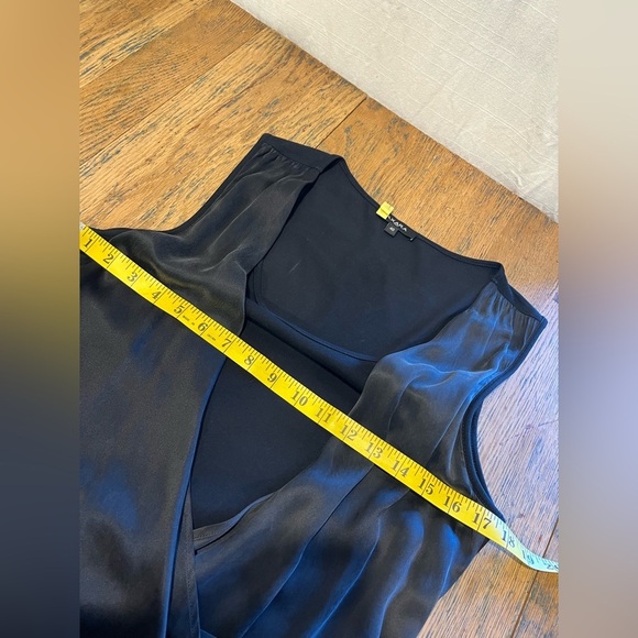 📍Black Silk Drape Dress - Axara Paris (Size 40) - Picture 3 of 9